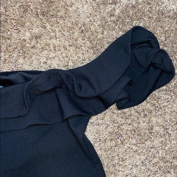 Black Ruffled off the shoulder Dress - Picture 4 of 4
